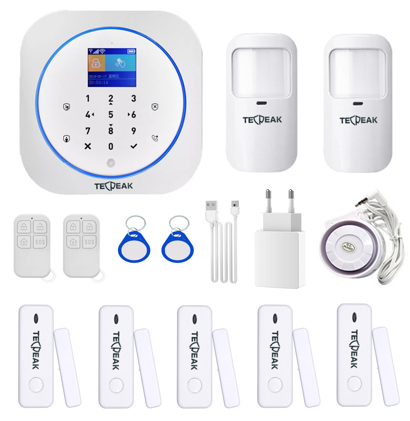 A1 - WiFi / GSM Sicherheitssystem (Weiß)