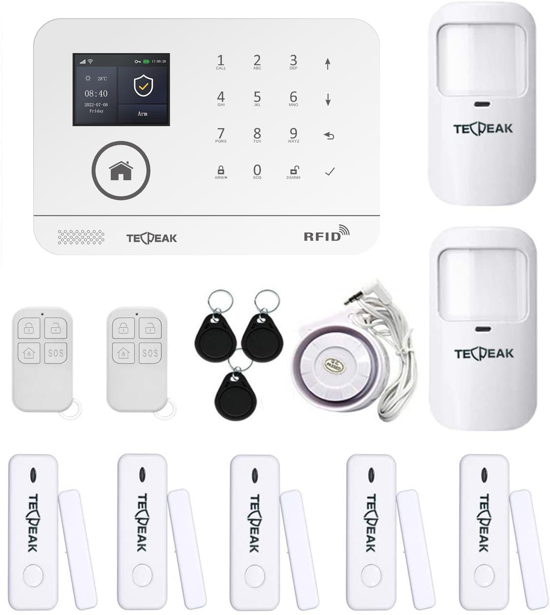 A4 - WiFi / GSM Smart Home Alarm (Blanco)
