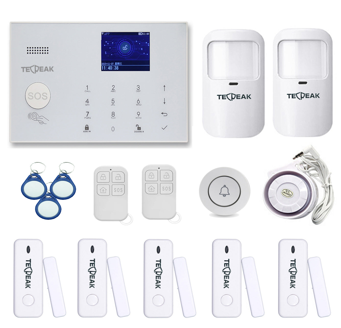 A2 - WiFi / GSM Alarmsystem (Weiß)